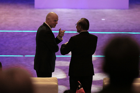 FIFA President, Giovanni Vincenzo Infantino (L), seen with Anwar Ibrahim (R), the Malaysian Prime Minister, during the ASEAN-FIFA memorandum of understanding signing ceremony at Kuala Lumpur Convention Centre. At the 47th ASEAN Summit in Kuala Lumpur, ASEAN and FIFA renewed their five-year Memorandum of Understanding (MoU) to strengthen cooperation in sports integrity, development, and social impact through football. The signing also marked the announcement of the new FIFA ASEAN Cup, a regional tournament aimed at enhancing football’s growth and competitiveness across Southeast Asia.