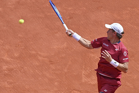 Caper Ruud of Norway plays against Jaume Munar of Spain (Not in picture) in the Men's Singles Round of 64 match during the Mutua Madrid Open 2026 tournament at La Caja Magica. Victory of Caper Ruud (6-0, 6-1).
