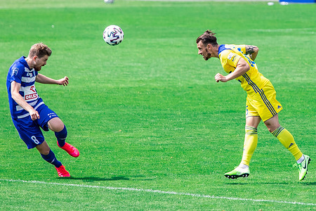 Dominik Furman of Wisla Plock and Adam Danch of Arka Gdynia in action during the PKO Ekstraklasa match between Wisla Plock and Arka Gdynia at the Kazimierz Górski Stadium.
Final score; Wisla Plock 0:0 Arka Gdynia.