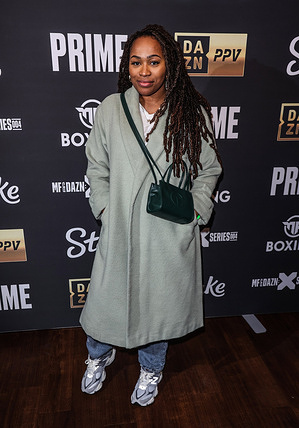 Shayna Marie seen attending the KSI vs FaZe Temperrr MF Cruiserweight Title Fight at OVO Wembley Arena in London.