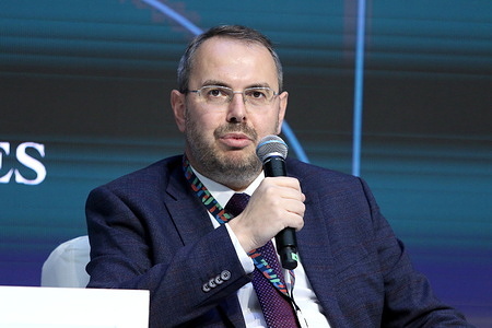 Konstantin Mogilevsky, Deputy Minister of Science and Higher Education of the Russian Federation; Co-Chair, Russian Historical Society seen at a session Alexander Nevskys Historic Choice and Its Significance the framework of the XI St. Petersburg International Forum of United Cultures, which is taking place in St. Petersburg.