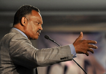 Civil rights activist and politician Jesse Jackson Sr. leads a voter empowerment rally at the New Covenant Baptist Church in Orlando.