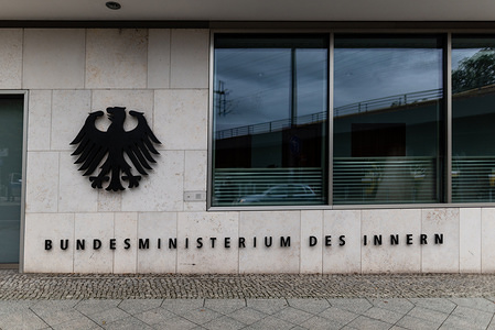 A general view of the entrance of the Federal Ministry of the Interior, for construction and homeland.