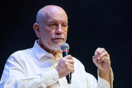 Actor John Malkovich during the presentation of the play 'The Infernal Comedy, Confessions of a Serial Killer' at the Centro de Cultura Contemporanea Conde Duque, in Madrid.
