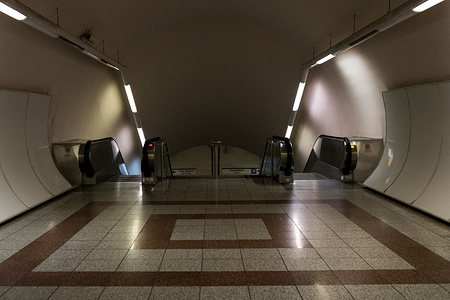 View of interior automatic stairs of the central metro station in Syntagma during the general country lockdown amid Coronavirus outbreak.
Greek government announced general country lockdown as emergency measures to prevent the spread of the covid-19 virus.