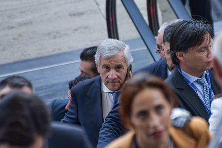 Minister of Foreign Affairs and International Cooperation Antonio Tajani attends the Confindustria Annual Assembly in Rome.