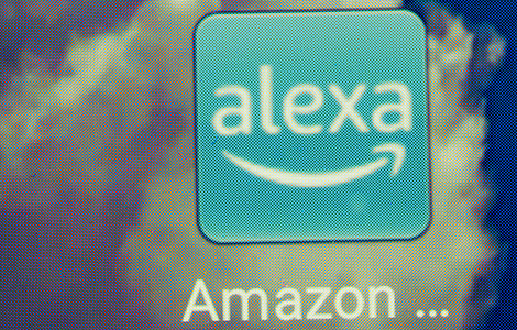 In this photo illustration, the Alexa application by Amazon logo is displayed on a smartphone screen.