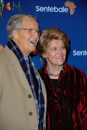 Nicholas Parsons and guest attends the Cirque du Soleil Premiere Of 'TOTEM' at the Royal Albert Hall.