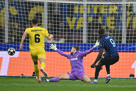 Marcus Thuram of F.C. Inter is in action during the UEFA Champions League 2025/26 League Knockout Play-off Second Leg match between F.C. Inter and FK Bodo/Glimt at the San Siro Stadium on February 24, 2026 in Milan, Italy.