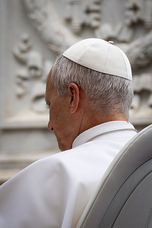 Pope Leo XIV leaves after his traditional Wednesday General Audience at St. Peter's Square.