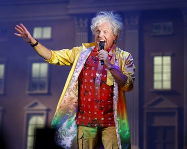 Brian Conley performs at the Back to the Future the Musical Gala Night at the Adelphi Theatre on the Strand.