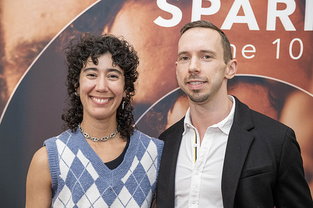 Actor Vico Ortiz, Director Nicholas Giuricich attend Los Angeles Release Screening of film 'SPARK'- at Cinelounge Sunset Theater, Los Angeles.