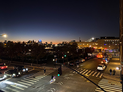 Skyline of New York City from High Line, New York City, USA.