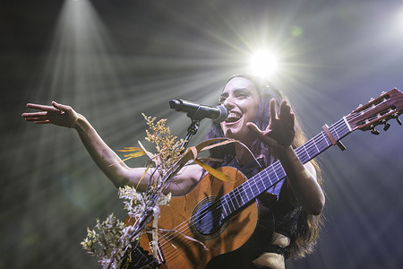 Carola Moccia aka La Niña performs live on stage during the "Furèsta Europa" tour 2025 at Atlantico Live.