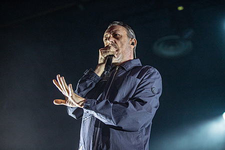 Italian singer-songwriter and rapper Neffa (Giovanni Pellino) performs live on the Vox Club stage during a stop on his 2026 tour. The artist retraced the great successes of his career, alternating classic hip hop and soul/R&B sounds.