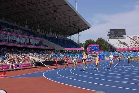 The Women’s 400m athletes seen during day three of the 27th European Athletics Championships at Alexander Stadium.