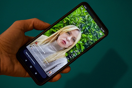 In this photo illustration, In this screen grab taken from a video, the Italian Prime Minister Giorgia Meloni reacts to the justice referendum results in a video posted on Instagram. Voters rejected the constitutional reform on separation of careers between judges and prosecutors on March 22-23