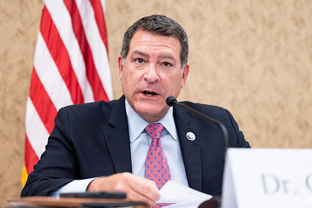 U.S. Representative Mark Green (R-TN) speaks at a forum of the Republican House Select subcommittee on the Coronavirus Crisis.