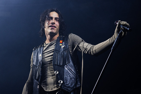 Italian singer, Naska performs during a concert at Fabrique Club in Milano.