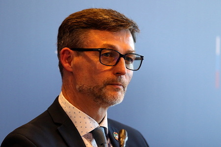 Damien Chevallier, Director of Maritime Safety Division International Maritime Organization (IMO) seen during the Autonomous Maritime Shipping session of the International Transport and Logistics Forum at Expo forum 2026.