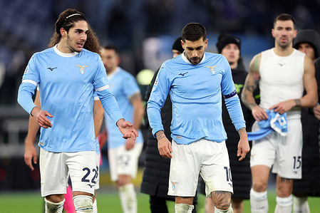 (L) Matteo Cancellieri of S.S. Lazio (R) Mattia Zaccagni of S.S. Lazio seen in action during the Serie A Enilive 2025-2026 football match between S.S. Lazio and ACF Fiorentina at Olympic Stadium. Final scores; Lazio 2 - 2 Fiorentina.