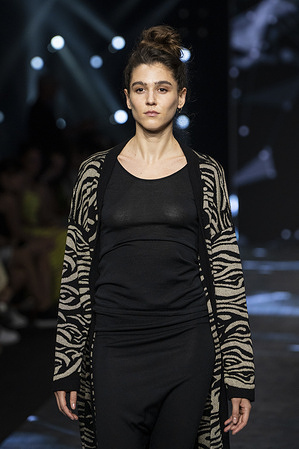 Model walks on the catwalk during the MUUSA Spring/Summer 2023 fashion show as part of AltaRoma - Rome Fashion Week.