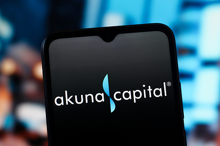In this photo illustration, the Akuna Capital logo is seen displayed on a smartphone screen.