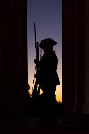Members of the shrine guard silhouetted by the sunrise at the Anzac day dawn service in Melbourne. Thousands of people gathered at Melbourne’s Shrine of Remembrance for the ANZAC Day Dawn Service, commemorating Australian and New Zealand service personnel who have served and died in war, conflict and peacekeeping operations across the globe.