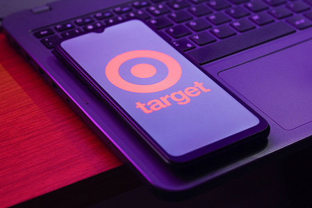 In this photo illustration, the Target Corporation logo is seen displayed on a smartphone screen.