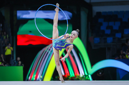 Nikolova Stiliana of Bulgaria seen during Rhythmic Gymnastics FIG World Championships 2025 Rio de Janeiro at Parque Olimpico.