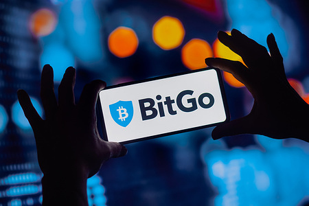 In this photo illustration, the BitGo, Inc. logo seen displayed on a smartphone.