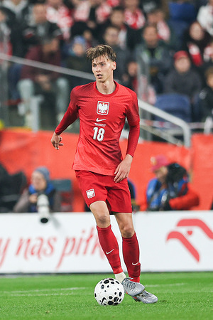 Jan Ziolkowski of Poland seen in action during Friendly football match between Poland and New Zealand at Silesian Stadium. Final score; Poland 1: 0 New Zealand.