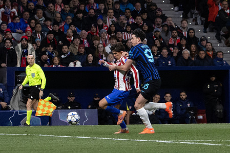 Giuliano Simeone, Atletico Madrid in action during the UEFA Champions League football match between Atlético de Madrid and Inter Milan at the Metropolitano Stadium. Final score: Atlético de Madrid 2-1 Inter
