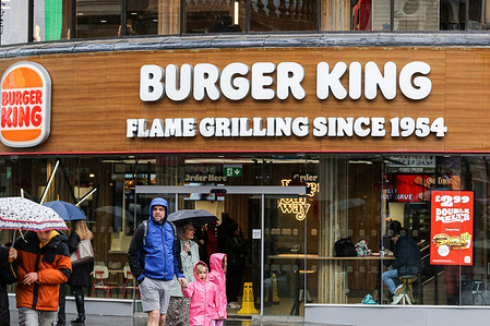 A branch of the fast food chain, Burger King seen in central London.