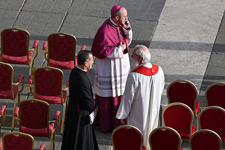Preparations for the funeral ceremony of Pope Francis.