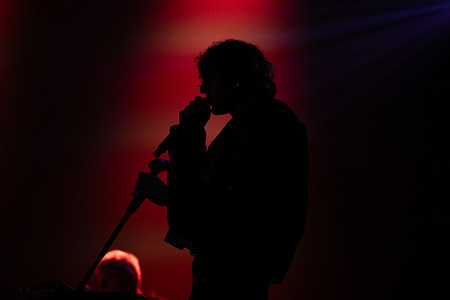 Mirko Manuele Martorana aka Rkomi performs live at Teatro Augusteo for the Mirko nei Teatri Tour 2025.