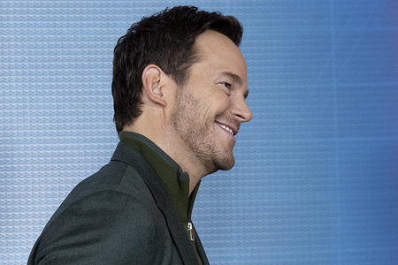 Chris Pratt attends the "Sin Piedad" (Mercy) Photocall at Four Seasons Hotel.
