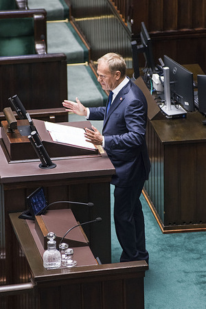 Poland's Prime Minister Donald Tusk speaks in Parliament before the vote of confidence for his cabinet. Polish Prime Minister Donald Tusk will face a vote of confidence in parliament on Wednesday June 11 in an attempt to regain momentum after his camp’s stinging loss in the presidential runoff.
The vote, which Tusk requested, follows the narrow June 1 defeat of Warsaw Mayor Rafal Trzaskowski to Karol Nawrocki, a right-wing nationalist supported by Law and Justice (PiS) party.
Tusk is expected to survive the vote in the lower house of parliament (Sejm), his government coalition has a parliamentary majority, with 242 seats in the 460-seat body.