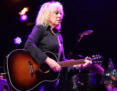 A US Grammy Award winning Country music star, Lucinda Williams performs on Day Two of the world renowned Cambridge Folk Festival at the Cherry Hinton Hall in Cambridge.