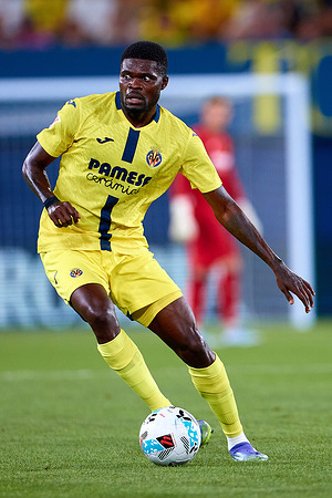 Thomas Partey of Villarreal CF seen in action during the Trofeo La Ceramica friendly match between Villarreal CF and Aston Villa at Estadio La Ceramica. Final score; Villarreal CF 0-2 Aston Villa.