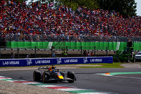 Oracle Red Bull Racing 1 Team's Dutch driver Max Verstappen during the race of the Formula 1 Italian Grand Prix 2025.