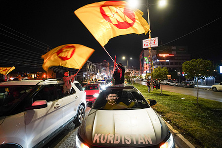 Supporters of the Kurdistan Democratic Party (KDP) wave flags along the streets of Duhok following the announcement of the Iraqi parliamentary election results. The November 11, 2025 Iraqi parliamentary election results show Prime Minister Mohammed Shia al-Sudani’s Reconstruction and Development Coalition in the lead, winning over 1.3 million votes and finishing first in eight provinces, including Baghdad. Voter turnout reached 56.11%, higher than in 2021, with the Kurdistan Democratic Party (KDP) placing second. Since no bloc won a majority, forming the next government will require coalition negotiations that will decide whether al-Sudani stays in power.