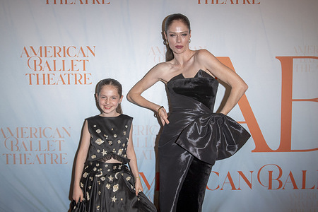 NEW YORK, NEW YORK - OCTOBER 23: Coco Rocha (R) and daughter Ioni James Conran attend the American Ballet Theatre Fall Gala at David H. Koch Theater at Lincoln Center on October 23, 2024 in New York City.
