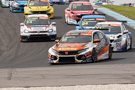 Michael Clemente (#15 Michael Clemente Motorsport Honda Civic Type R) during Race 2 of the Supercheap Auto TCR Australia Series at Phillip Island Grand Prix Circuit.