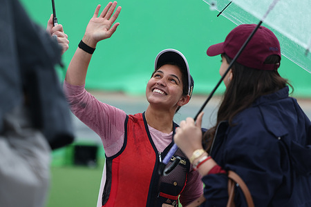 Neeru Dhanda of India celebrates after winning a Gold Medal in the Women’s Trap Individual event at the Aichi Prefecture General Shooting Gallery. Scripting history at the 2026 Asian Games, trap shooter Neeru Dhanda clinched India's first-ever gold medal in the women's individual trap event after scoring 28 out of 30 targets. China's Sun Yunong finished second with 26 hits to earn silver, while Hajar Abdulmalik of Kuwait rounded out the podium to take home bronze.