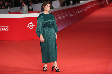 Mounia Meddour attends the red carpet of the movie "Houria" at the opening of Rome Film Fest at Auditorium Parco della Musica.