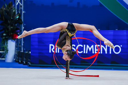 Arina Kovshova (RUS) seen during the Rhythmic Gymnastics FIG World Cup Finals 2026 Milano at Unipol Forum.