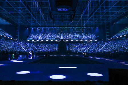 A general view inside the ATP Arena on day six of the Nitto ATP Finals 2025 at Inalpi Arena in Turin.