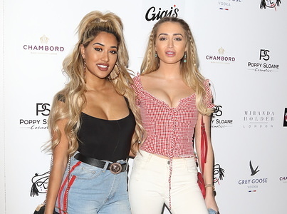 Zahida Allen and Georgia Harrison at the Claudette The Brand Launch Party at Gigi's bar.