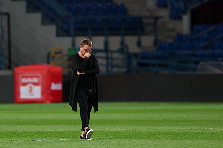 Jaroslaw Krolewski of Wisla Krakow seen during BETCLIC 1 POLISH LEAGUE 2024/2025 football match between Wisla Krakow and Miedz Legnica at Municipal Stadium. Final score; Wisla Krakow 0:1 Miedz Legnica.